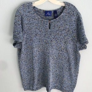 JH Collectibles Woman variegated blue sweater